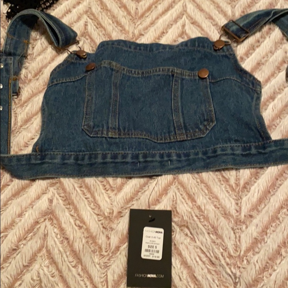 Denim overall Top